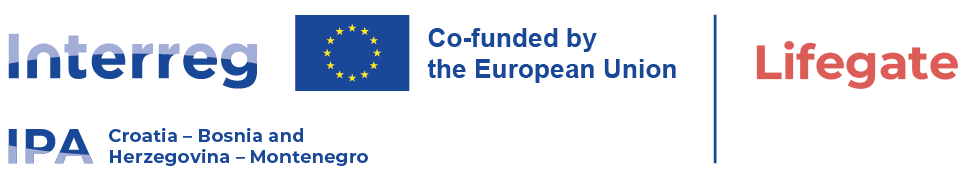 Interreg IPA Croatia, Bosnia and Herzegovina, Montenegro, co-funded by the European Union, LIFEGATE